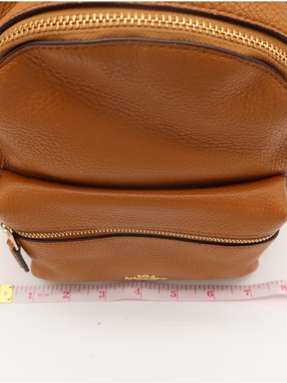 NWOT Coach Charlie Tan Pebbled Leather Medium Backpack (Style F30550). - Picture 4 of 7
